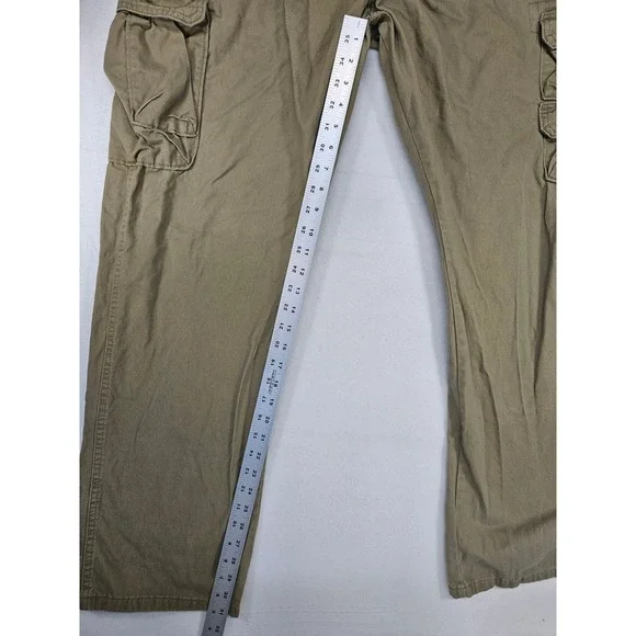 Wrangler Cargo‎ Pants Khaki Tan Mens Size 40x32 Cotton Twill Relaxed Fit - Picture 8 of 9
